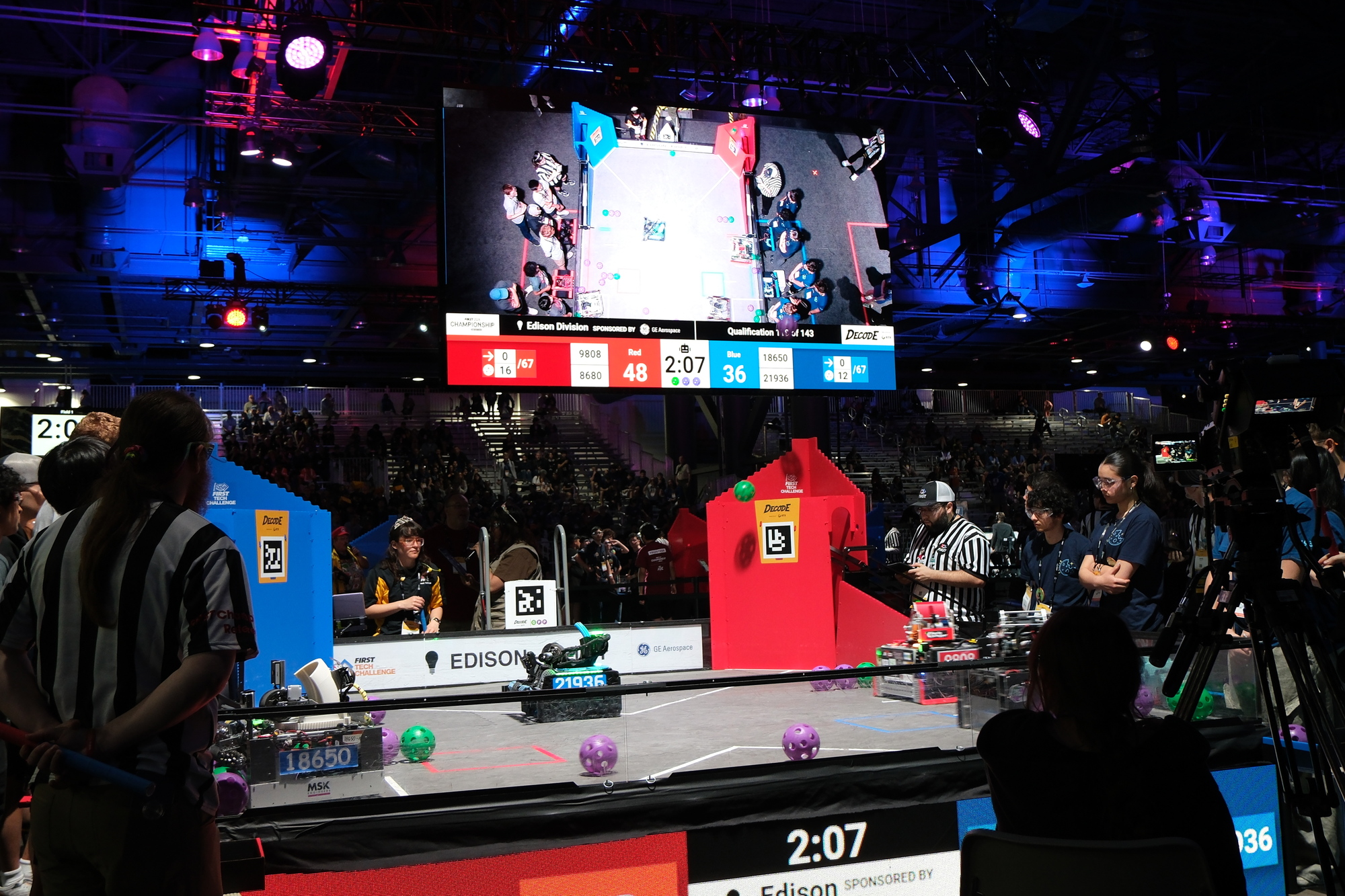 Competition hall during FIRST Championship Houston 2026