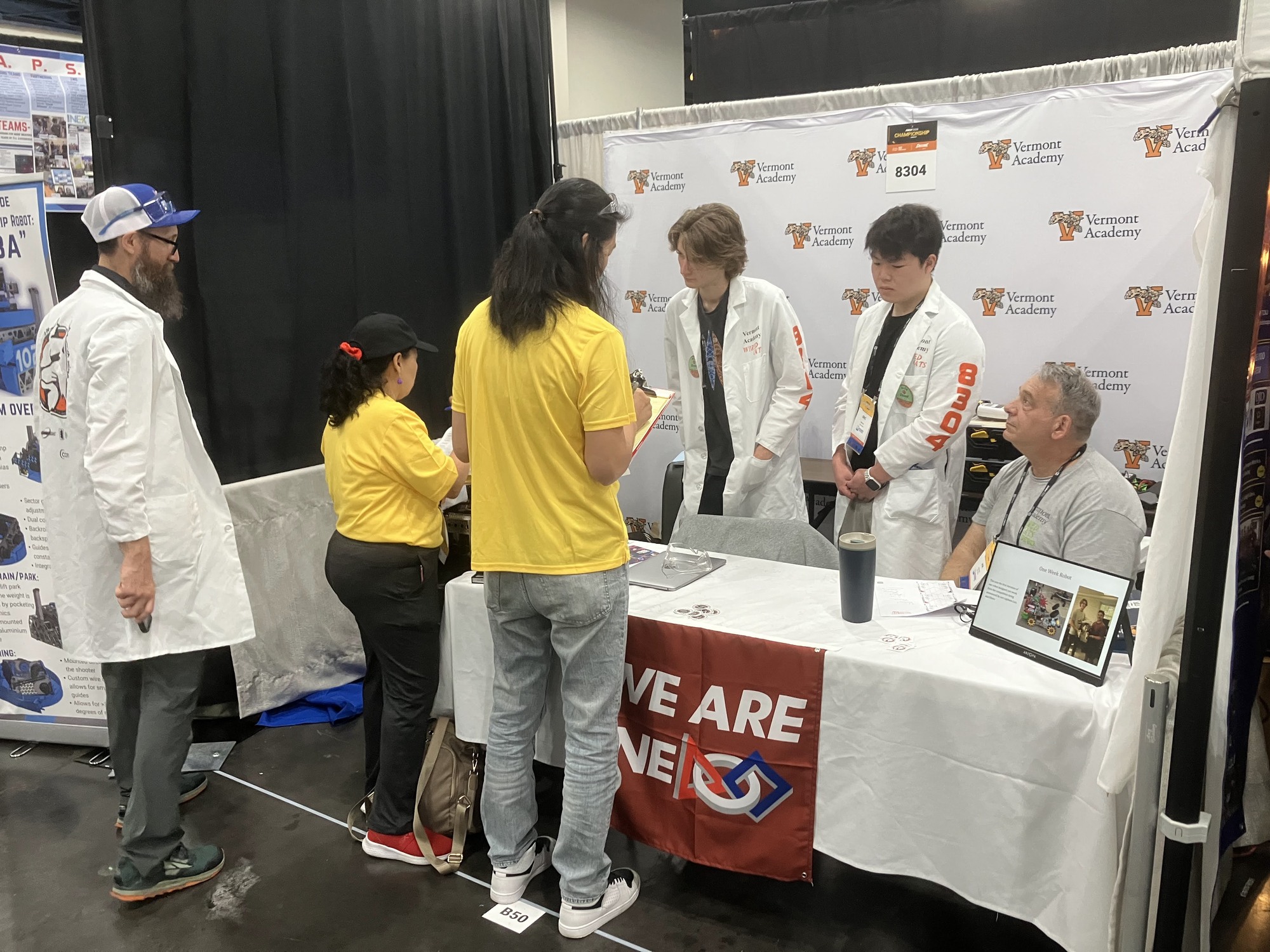 Team 8304 Wired Cats of Saxtons River, Vermont at FIRST Championship Houston 2026