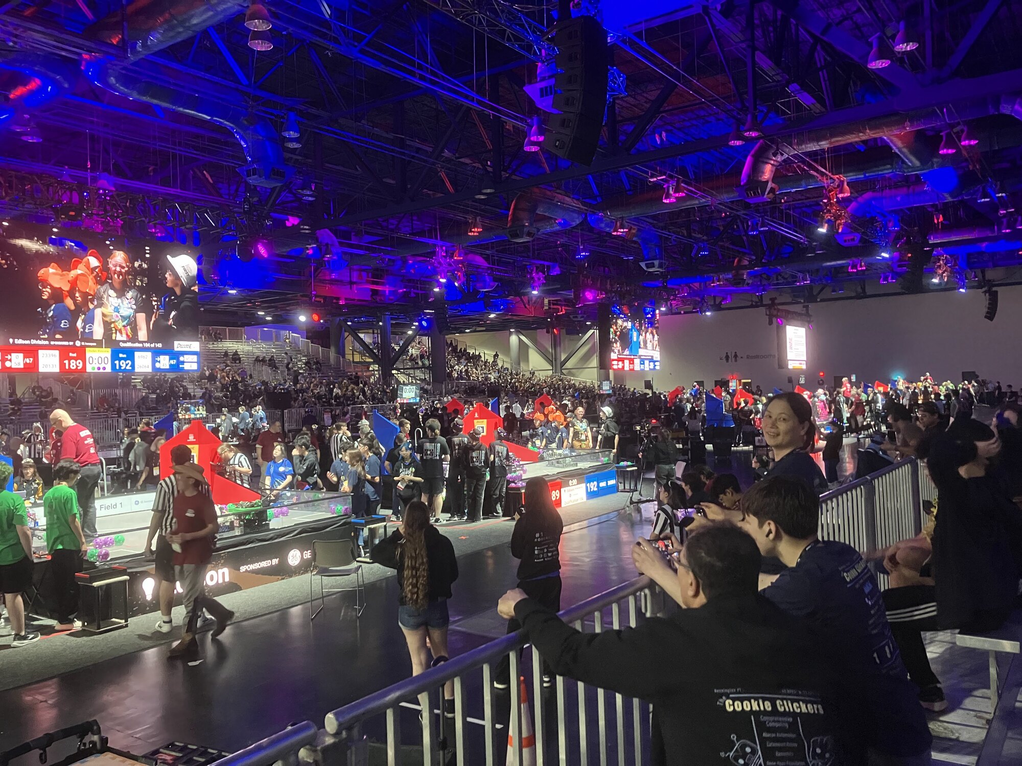 Competition area at the George R. Brown Convention Center, FIRST Championship Houston 2026